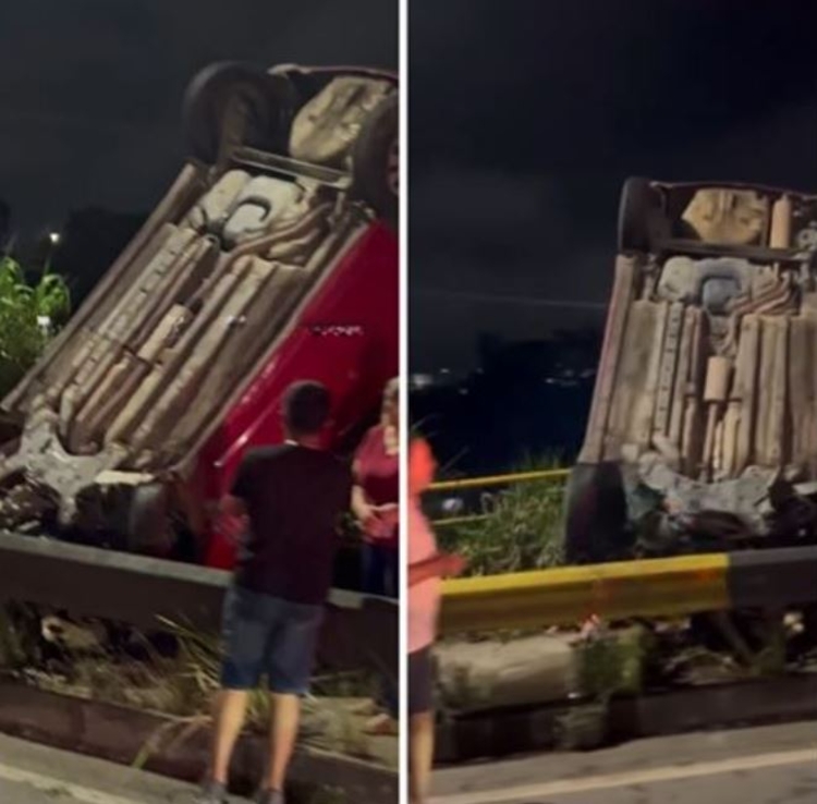 Carro Fica Pendurado S Margens De Ribanceira Em Acidente Na Avenida