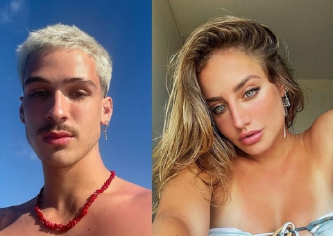 João Guilherme e Bruna Griphao trocam beijaço em festa vídeo