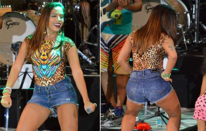 De Short Curto Anitta Se Empolga E Mostra Demais Durante Evento Em Salvador Famosos And Tv 