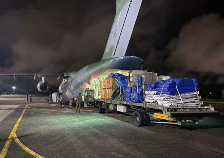 Manaus recebeu 20 toneladas de equipamentos para enfermaria - Foto: Divulgação/FAB