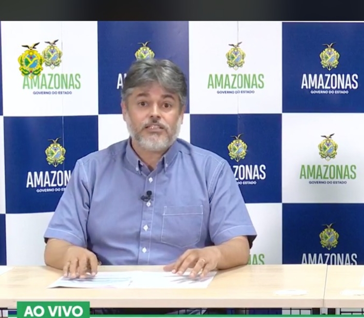 Secretário de saúde do Amazonas, Rodrigo Tobias Foto: Reprodução
