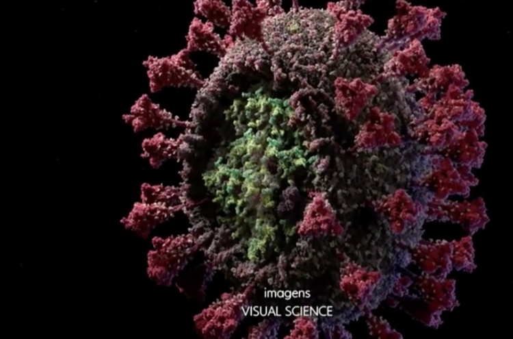 Foto: Imagem em 3D do coronavírus  Imagem: Visiual Science