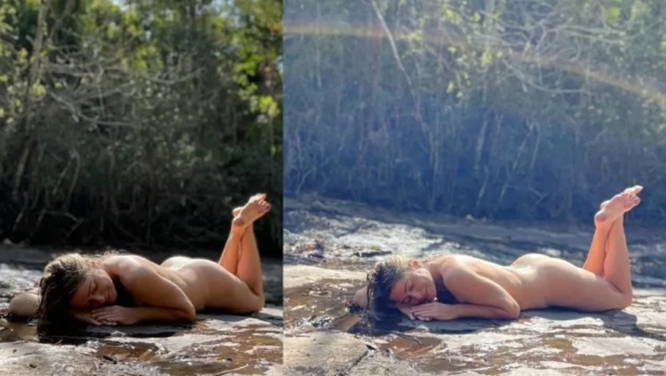 Aos Let Cia Spiller Posa Completamente Nua Em Cachoeira