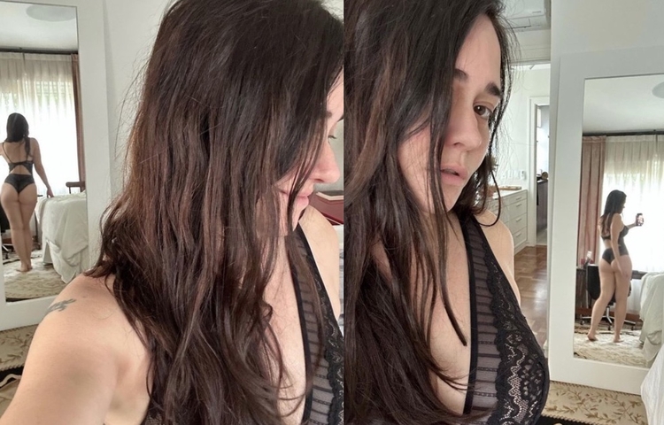 Alessandra Negrini sensualizando no espelho - Fotos: Reprodução/Instagram