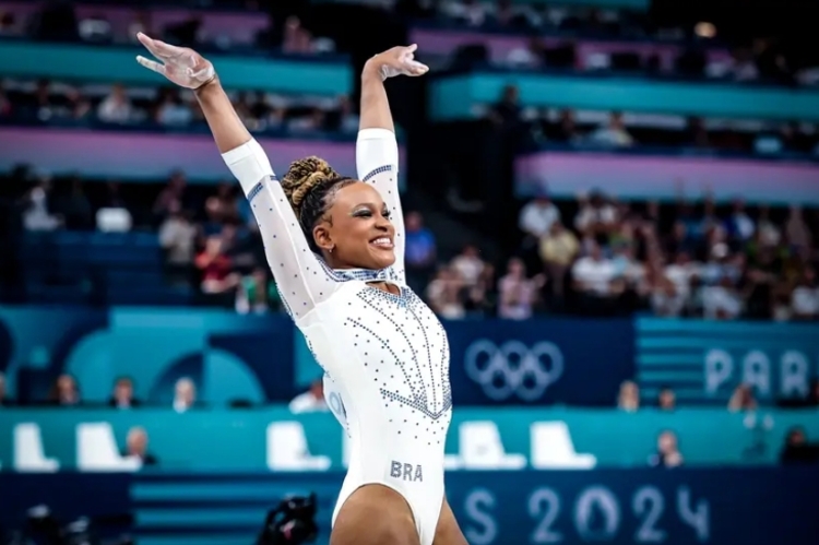 Rebeca Andrade em Paris 2024. Foto: Wander Roberto/ COB