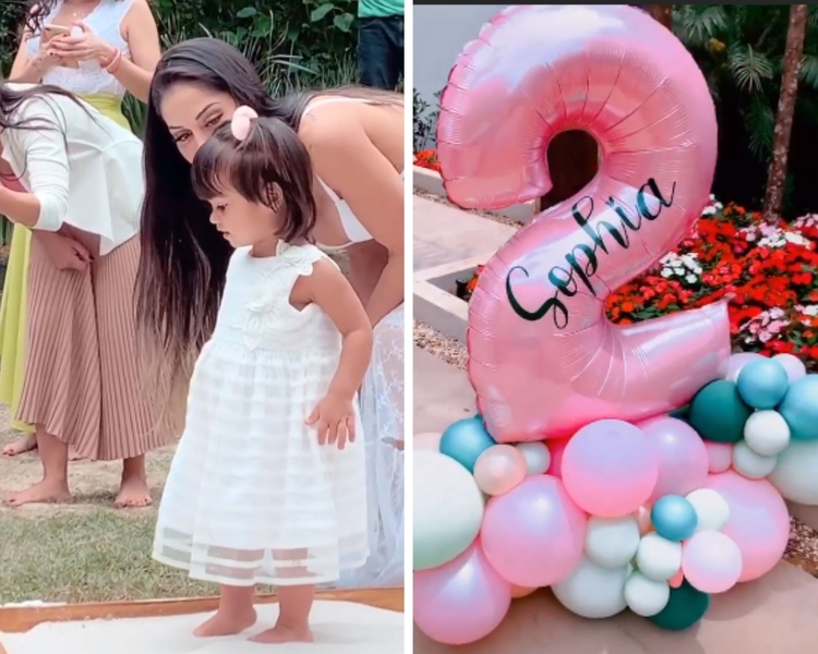 Sophia completou 2 anos com direito a festão - Foto: Reprodução/ Instagram