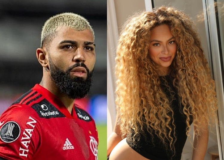 Foto Gabigol: Alexandre Vidal/Flamengo - Foto Julia: Reprodução/Instagram