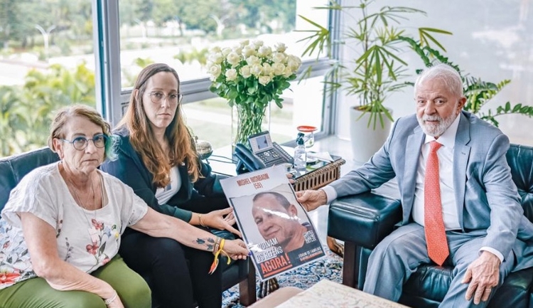 irmã e filha de Michel Nisenbaum com presidente Lula -  Foto: Reprodução