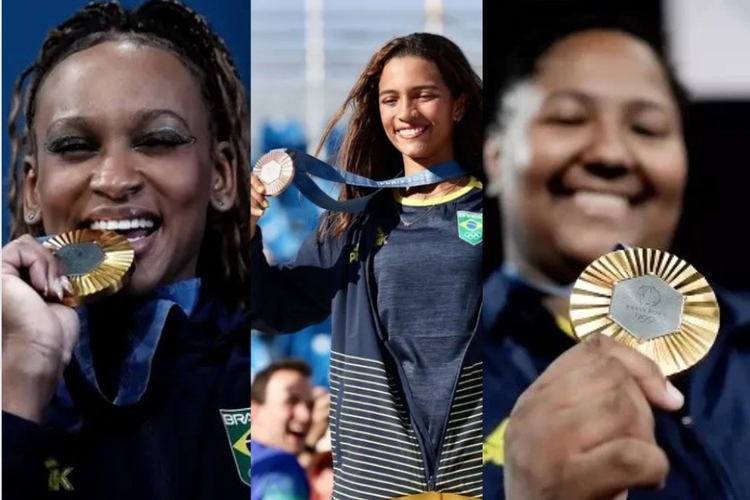 Rebeca Andrade, Rayssa Leal e Beatriz Souza - Foto: Comitê Olímpico Brasileiro 