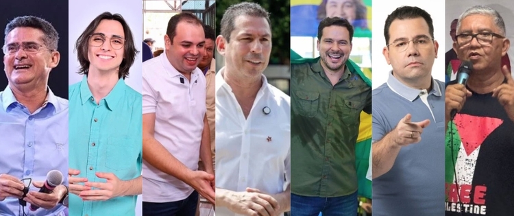 Candidatos à Prefeitura de Manaus - Fotos: Divulgação