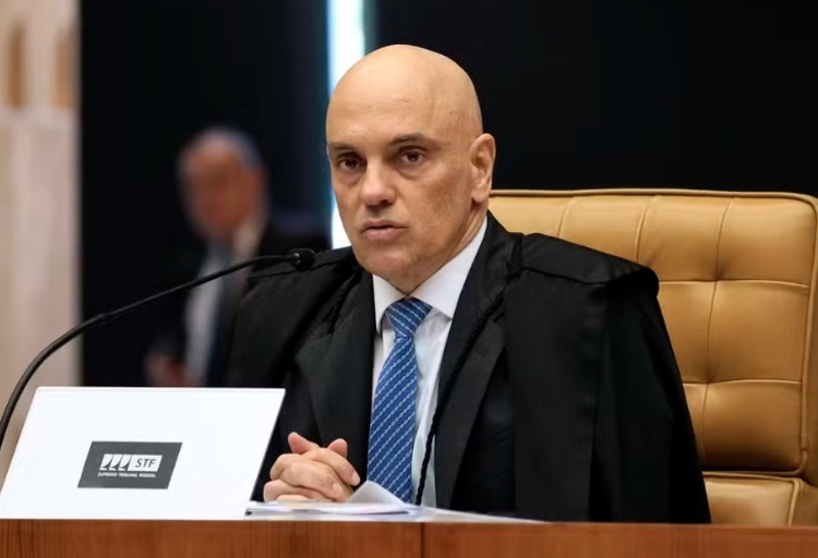 Ministro do STF, Alexandre de Moraes, durante sessão no plenário — Foto: Rosinei Coutinho/SCO/STF