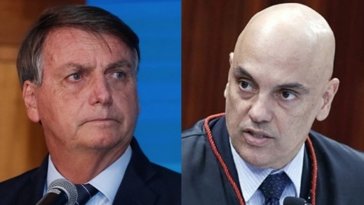 Foto: ReproduçãoaJair Bolsonaro e Alexandre de Moraes / Foto: Isac Nóbrega / PR e Divulgação / STF