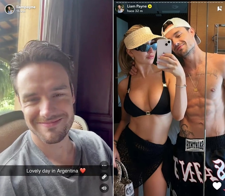 Payne teve fotos recentes e antigas publicadas no seu perfil do Snapchat pouco antes de morrer. Foto: Reprodução/Instagram  