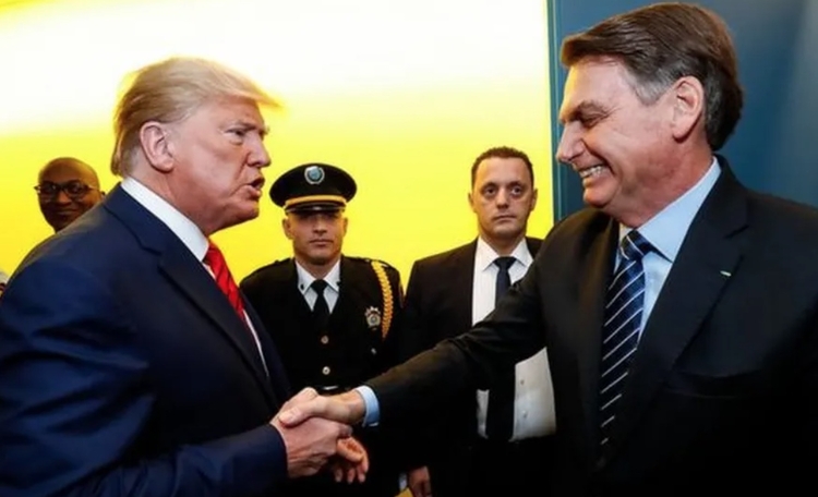 Trump pediu a brasileiros que votem em Bolsonaro - Foto: Alan Santos/PR via BBC