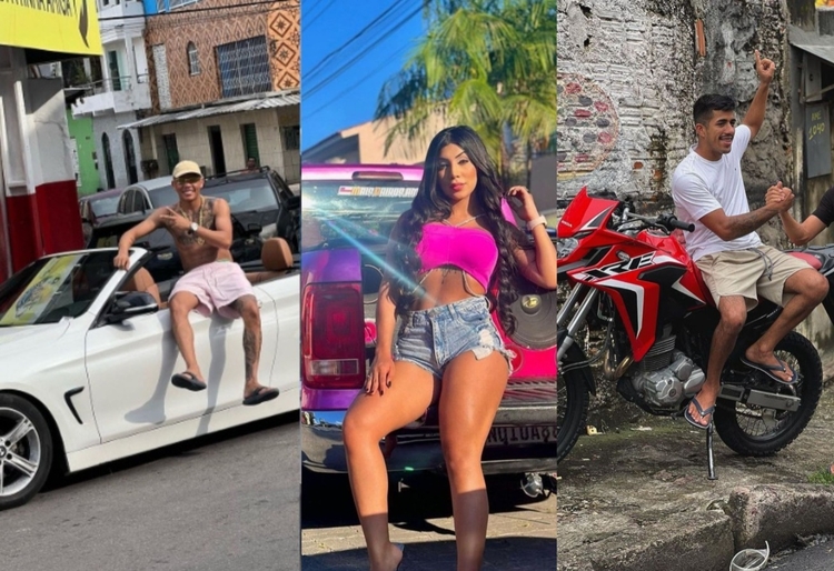 Lucas Picolé, Isabelly Aurora e Mano Queixo: Influencers presos durante a operação Dracma; Fotos: Reprodução Instagram