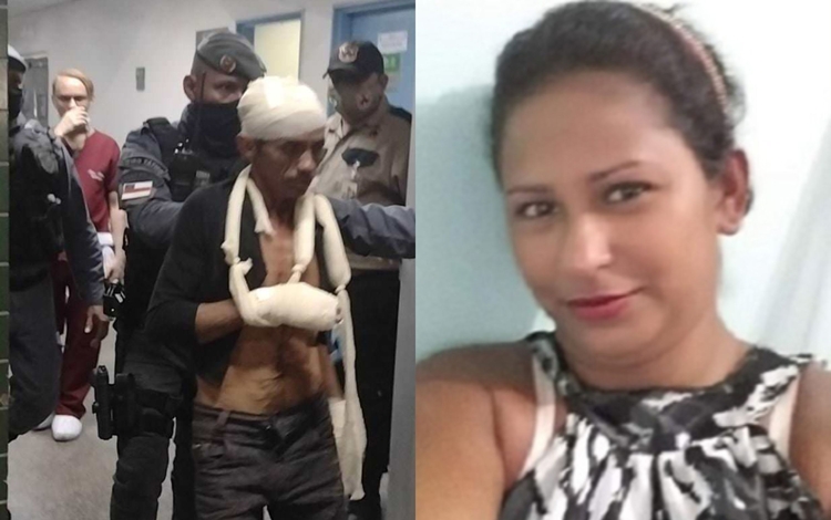 Suspeito Humberto Canizio Freitas Alves e vítima Liliane Oliveira Monção. - Foto: Reprodução
