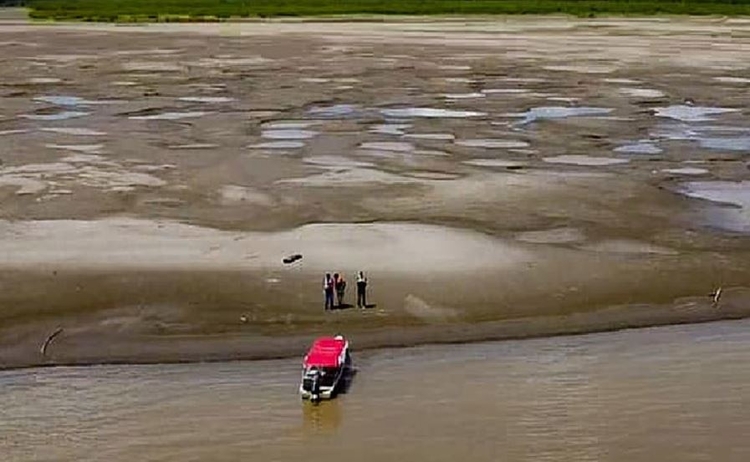 Rio Solimões em Benjamin Constant - Foto: Defesa Civil/AM