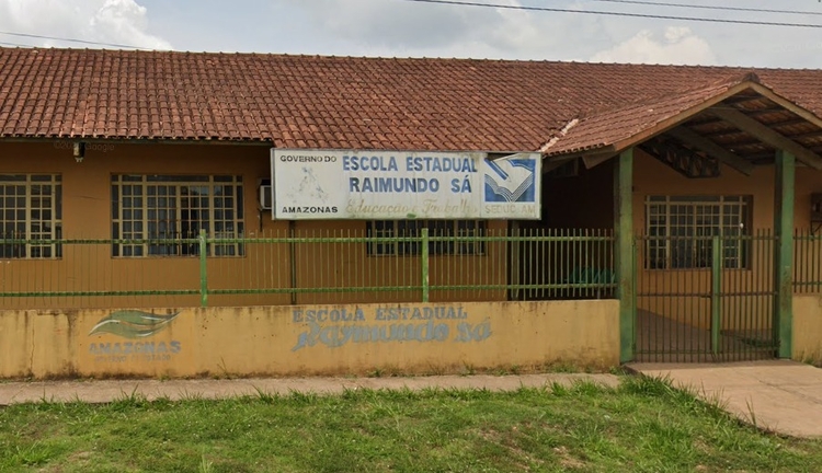Escolas Estadual Raymundo Sá, em Autazes. - Foto: Reprodução Google Maps