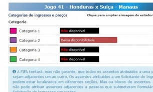 Ingressos para último jogo da Copa em Manaus são poucos