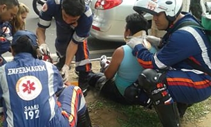 Um ferido em acidente na avenida Coronel Teixeira