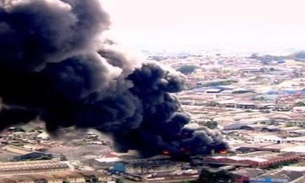 Galpão de indústria química é consumido por fogo em Guarulhos 