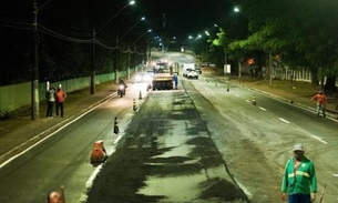 Canteiro central da avenida São Jorge é retirado e serviços da intervenção viária avançam 