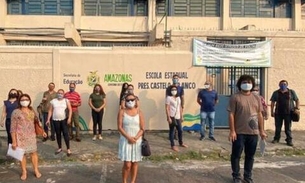Professores realizam paralisação em mais de 90 escolas públicas de Manaus 