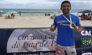 Lutador amazonense Tasso Alves vence Brasileiro de Beach Wrestling em Alagoas