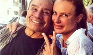 Stênio Garcia e mulher deixam hospital no Rio de Janeiro