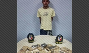 Rocam prende homem com 10 kg de maconha prensada no Monte das Oliveiras