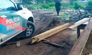 12 m³ de madeira ilegal são apreendidos em depósito clandestino na Matinha