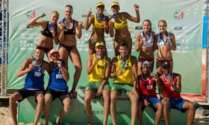 Brasil é medalha de ouro no sub-21 de vôlei de praia no masculino e feminino