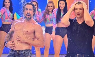 Marcos Mion sensualiza em banho com Nick Carter, dos Backstreet Boys