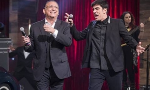 Marcelo Adnet dança com Galvão Bueno em estreia do 