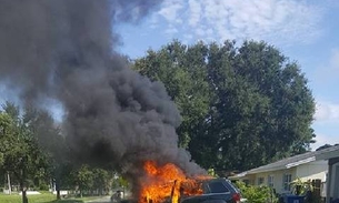 Celular pode ter sido causa de explosão de veículo