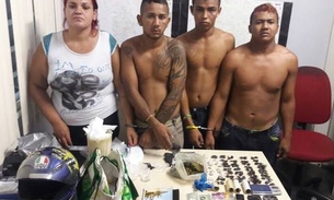 Quarteto é preso suspeito de tráfico de drogas em Manaus