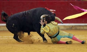 Toureiro é golpeado e olho salta do rosto 