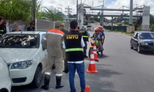 16 veículos de transporte irregular são apreendidos durante operação em Manaus