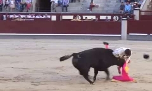 Toureiro é chifrado nos testículos durante evento e vídeo choca 