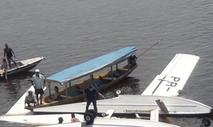 Hidroavião cai no rio Negro com cinco pessoas