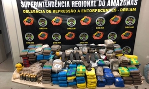 PF apreende 350kg de drogas e armamento pesado no Amazonas