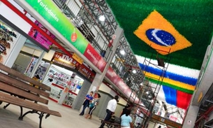 Shopping e Galerias de Manaus ganham decoração especial para a Copa do Mundo