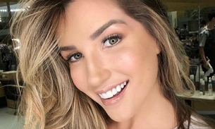 Ex-bbb Aline Gotschalg ostenta cintura finíssima e barriga sarada na web