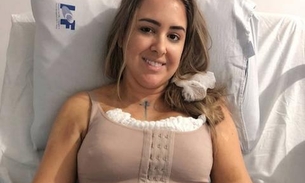 Ex-bbb Patrícia comemora após retirar mais de 4 litros de gordura com lipo