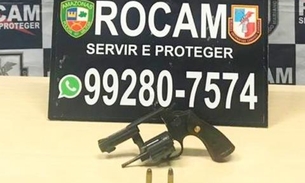 Homem é preso ao ser flagrado com arma em ponto de ônibus em Manaus