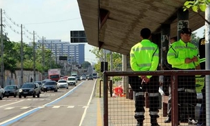 Primeiro dia de fiscalização na faixa azul ocorre com tranquilidade em Manaus