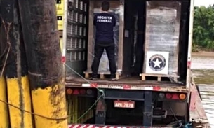 Nove carretas com eletrônicos contrabandeados são apreendidas em Manaus