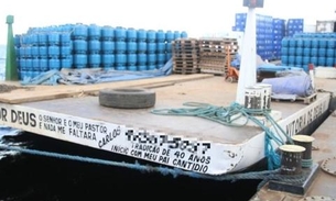 Mais de 4 mil botijas de gás foram apreendidas em porto de Manaus 