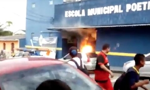 Escola é evacuada após incêndio em Manaus