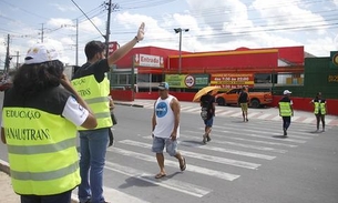 Ação na zona Leste de Manaus orienta para travessia segura